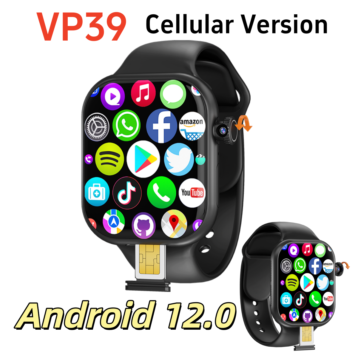 Smartwatch Id - VP39 Smart Watch 5G Android12.0 512GB