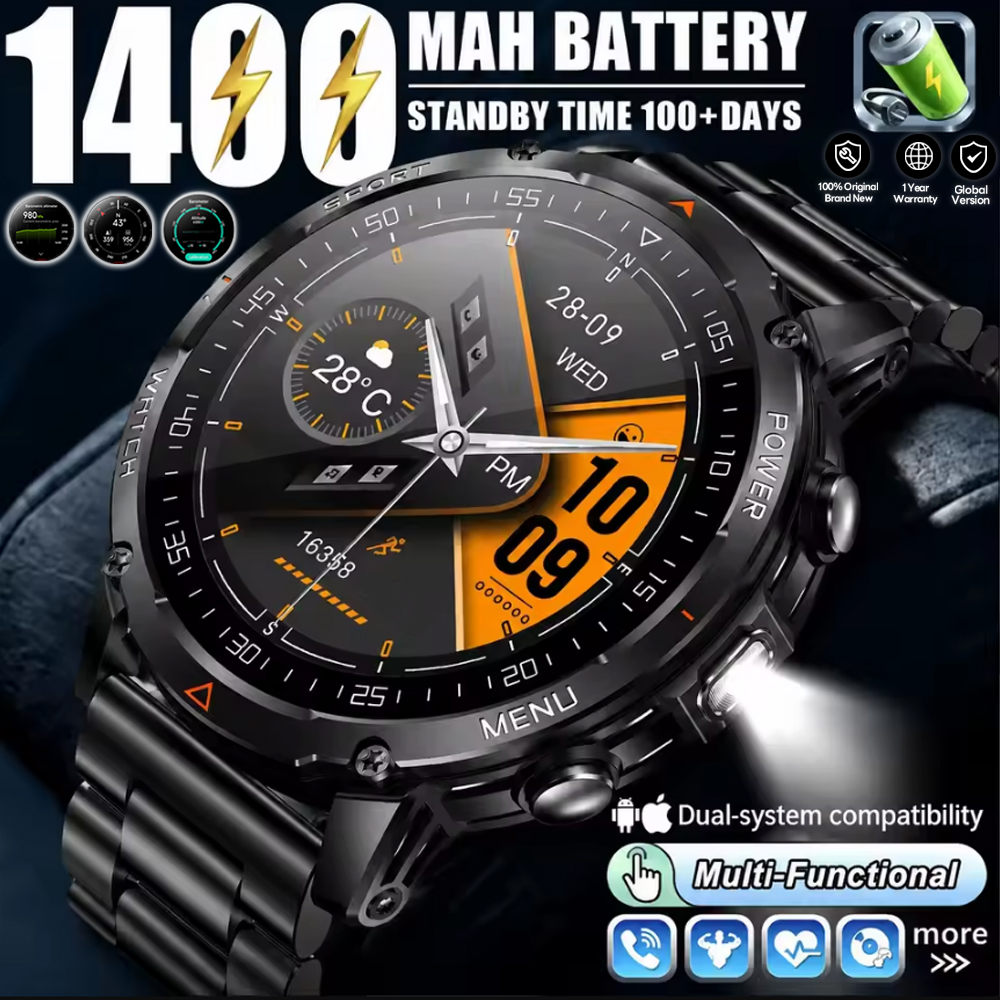 Smartwatch Nexus - New Durable 1400mAh Battery T-rex3 Men