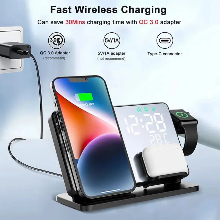 Wireless Charger Alarm Clock S - Wireless Charger Watch recensione e prezzo
