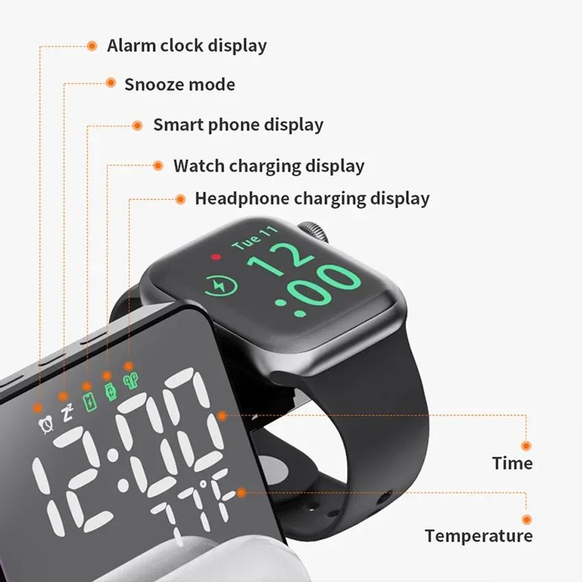 Wireless Charger Alarm Clock S - Wireless Charger Watch recensione e prezzo