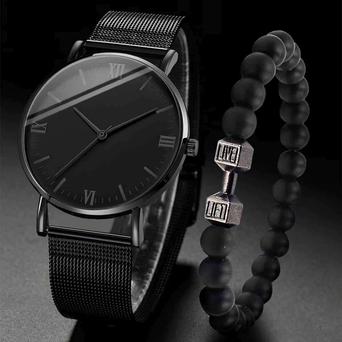 2PCS Men's Watch Fashion Roma  - Stainless Mesh Band recensione e prezzo