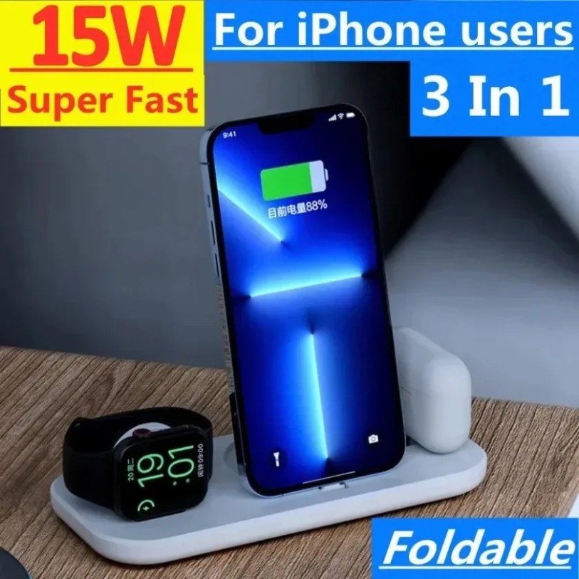 3 In 1 Wireless Charger Stand  - Smartwatch X12 recensione e prezzo