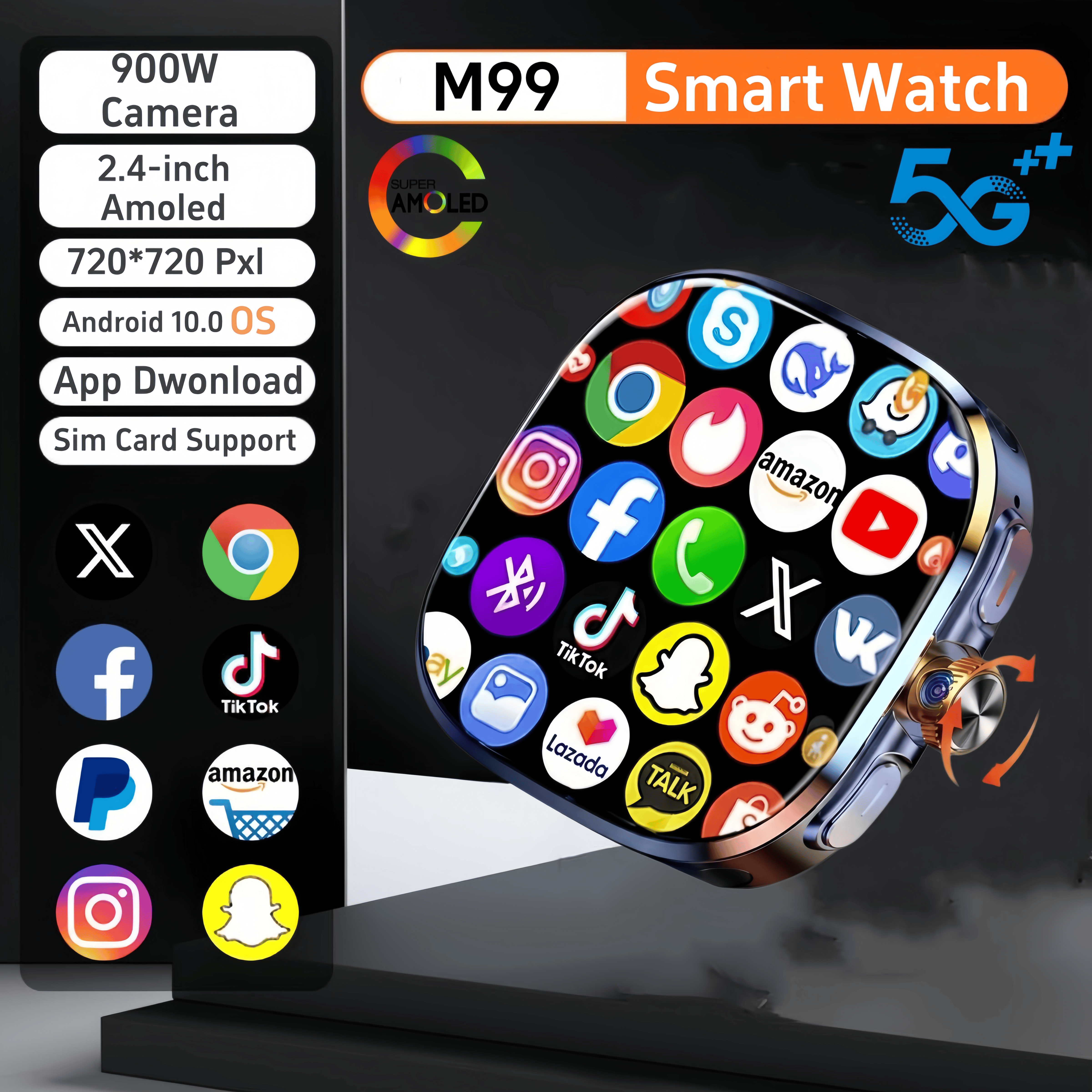 32GB+1024GB M99 Smart Watch 4G - Smartwatch Store recensione e prezzo