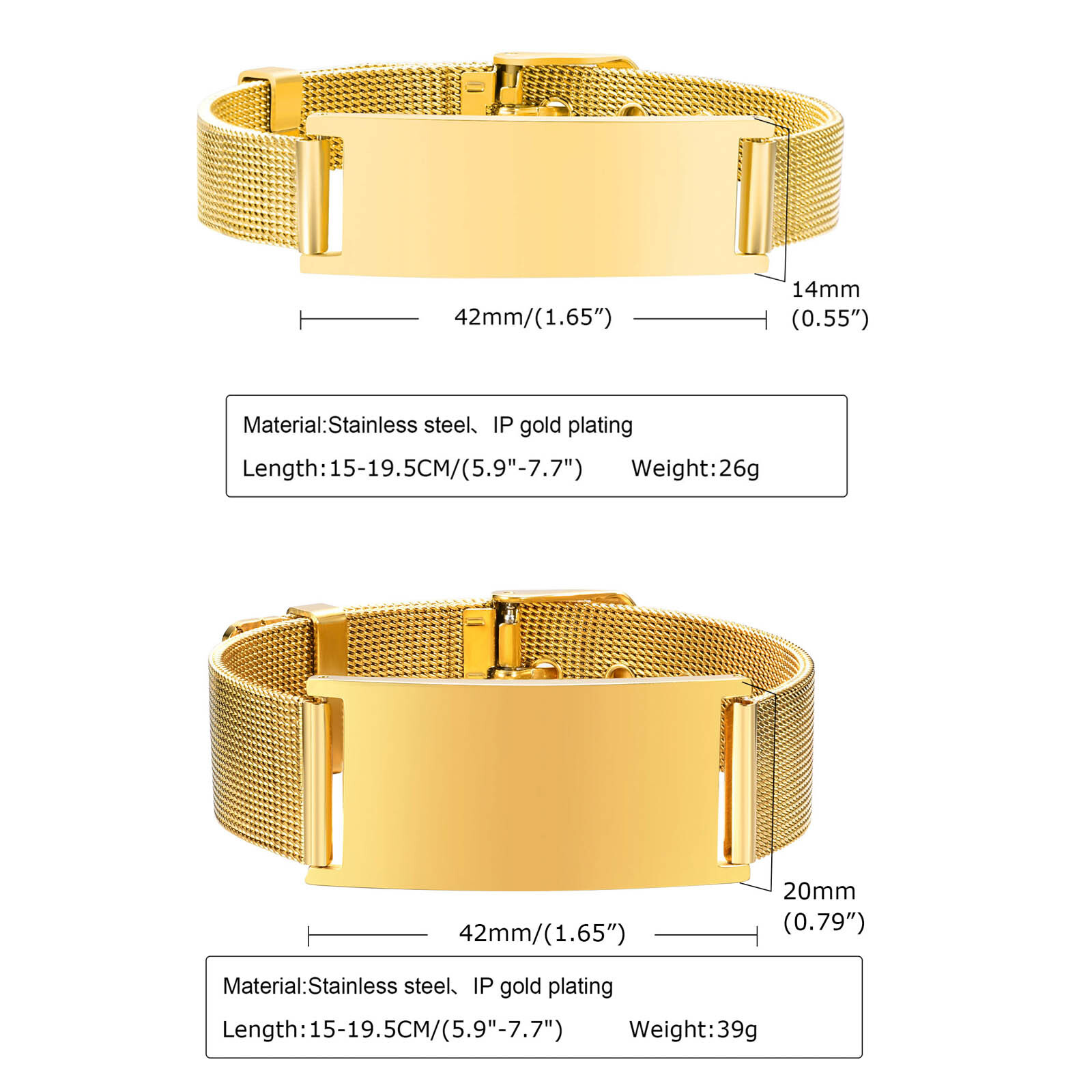 Personalized Photo Bracelet, S - Stainless Mesh Band recensione e prezzo