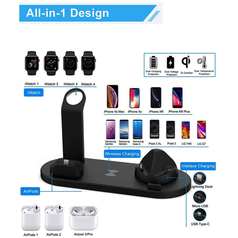 6 in 1 Wireless Charger Stand  - Smartwatch X12 recensione e prezzo