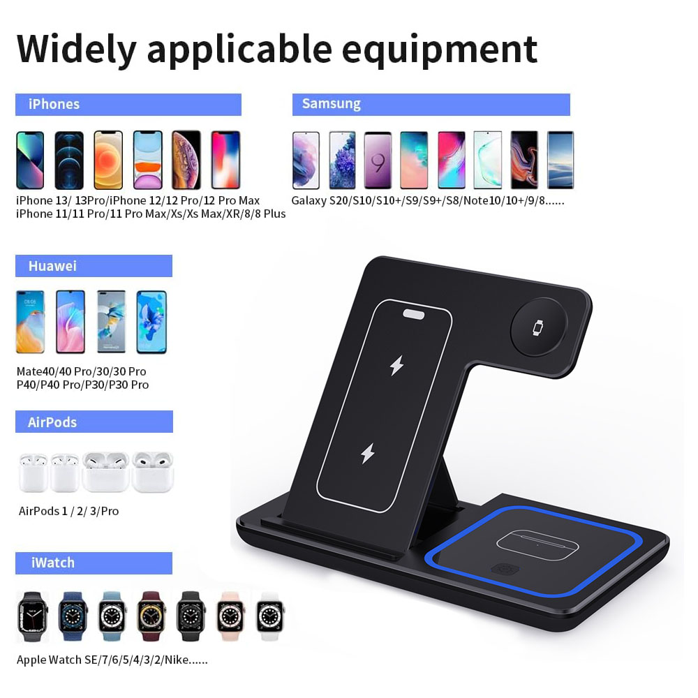 15W 3 in 1 Wireless Charger St - Watch Charger Cable recensione e prezzo