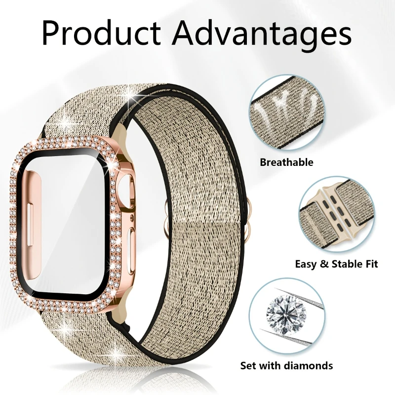 Band+Case for Apple Watch 45mm - Smartwatch Watch Accessories For Women recensione e prezzo