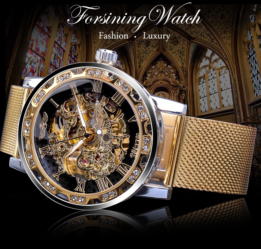 Forsining Men's Skeleton Mecha - Stainless Mesh Band recensione e prezzo
