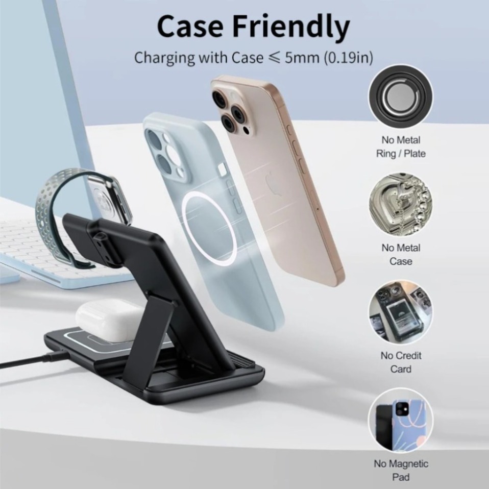 Night LED Light 3 In 1 Wireles - Watch Charger Cable recensione e prezzo