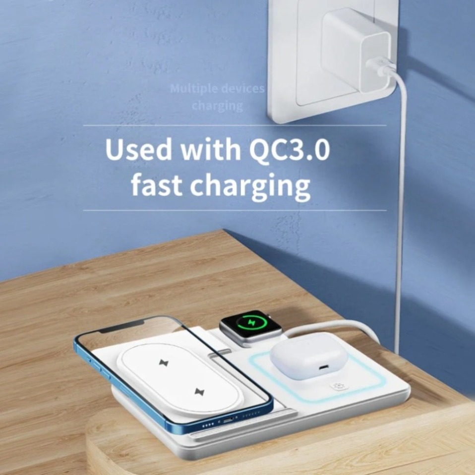 Night LED Light 3 In 1 Wireles - Watch Charger Cable recensione e prezzo