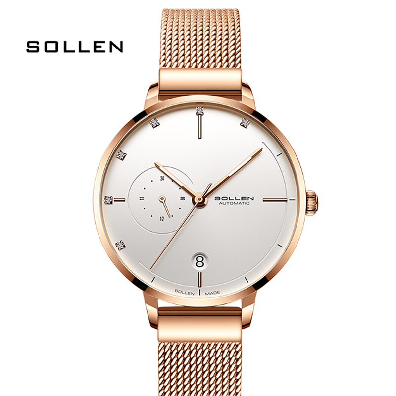 SOLLEN-Automatic Mechanical Wa - Stainless Mesh Band recensione e prezzo