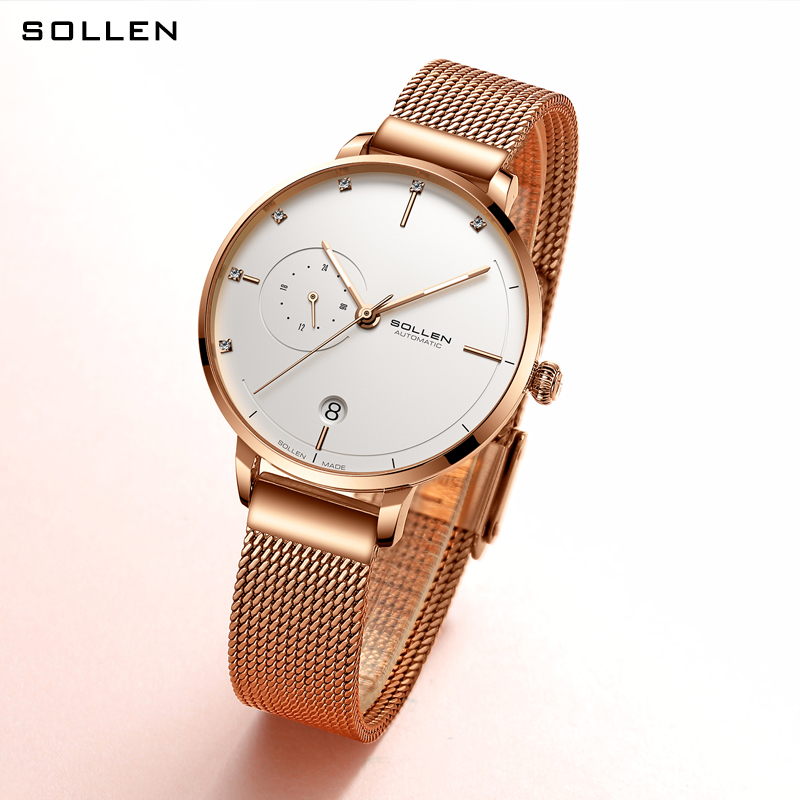 SOLLEN-Automatic Mechanical Wa - Stainless Mesh Band recensione e prezzo